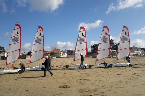 Char à voile à La-Bernerie-en-Retz en Loire-Atlantique